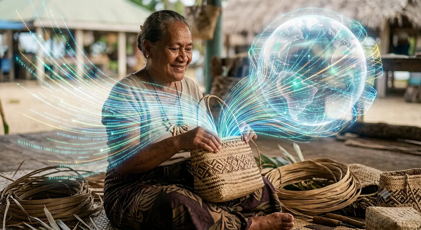 Manahub — artisane polynésienne connectée au marché mondial